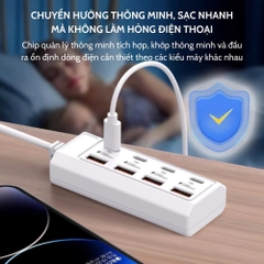Hub chuyển sạc nhanh 8in1 PD+ FASCHARGER (1 CỔNG USB RA 4 CỔNG Type C + 4 CỔNG USB) [BH: 1 THÁNG]