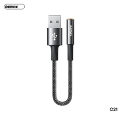 Cáp jack chuyển REMAX C21 usb ra 3.5mm chui cái 12cm chính hãng [BH 1 năm]