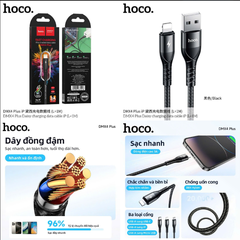 Cáp sạc nhanh 3A HOCO DM-X4 Plus Iphone cáp USB ra Iphone dài 1m kiêm truyền dữ liệu