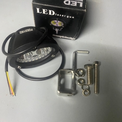 Xả lỗ- Đèn Trợ Sáng LED Bi Cầu Oval 2 Mắt Tích Hợp Viền Angel Eye 9-60V IP67 Led Lasergun