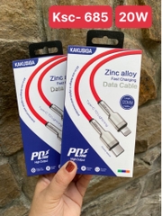 Cáp sạc nhanh PD 20w KAKU 685 cho iphone 11 12 13 dài 1.2m (Type C ra iPhone Lightning) dây dù chính hãng [BH: 6 Tháng]