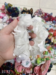 Combo 2 buộc tóc Voan loại tốt có vắt sổ từng cái, thun thái bên trong siêu chắc chắn [BH: None] / pktn sale