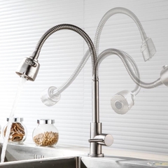 Vòi rửa chén bát nóng lạnh inox 304 Xịn xoay 360 độ tiện lợi [BH: None]
