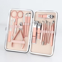 Bóp dụng cụ làm móng cá nhân 18 món hồng [BH: NONE]