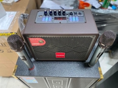 Loa karaoke Malanda 106 kèm 2 micro kim loại chống hú xách tay cực hay [BH 6 tháng]