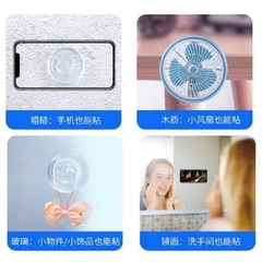 Miếng dán Gel Pad vuông hỗ trợ điện thoại, dán đồ dùng đa năng , có khe quấn cáp sạc