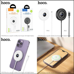 Đế sạc từ tính không dây HOCO CW61 sạc nhanh 15w có màn hình LED hiển thị siêu đẹp