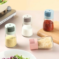 Lọ đựng gia vị thuỷ tinh 100ml có nút bấm [BH: NONE]