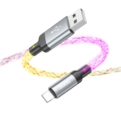 Cáp sạc nhanh dây led HOCO U112 usb ra iPhone Lightning 2.4A chính hãng [BH 1 năm]