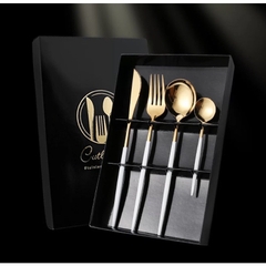 Set 4 Dao, Nĩa, Muỗng Hoàng Gia Full Box