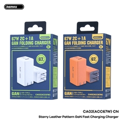 Cóc sạc nhanh REMAX CA02-ACC67W sạc nhanh 67w cóc 2 cổng Type C 1 cổng Usb siêu tiện lợi [BH 1 năm]
