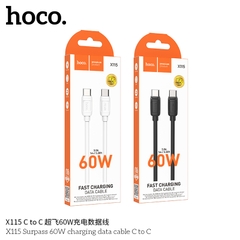 Cáp sạc  60W  HOCO X115 Type C ra Type C (c-c) sạc nhanh mẫu mới siêu đẹp [BH 1 Năm]