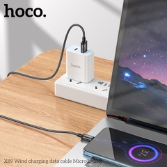 Cáp sạc 2.4A HOCO X89 Micro 2m (usbA ra Micro; a-m) dây dù chính hãng