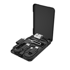 Cáp sạc nhanh 3A HOCO U86 6in1 đa năng full bộ hộp đựng 4 cổng iPhone Lightning, Type C, Samsung Micro chuyển đổi thay thế linh hoạt chính hãng [BH 1 năm]