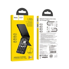 Cáp sạc nhanh 3A HOCO U86 6in1 đa năng full bộ hộp đựng 4 cổng iPhone Lightning, Type C, Samsung Micro chuyển đổi thay thế linh hoạt chính hãng [BH 1 năm]