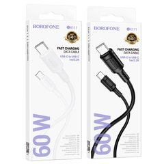 Cáp sạc 60w Borofone BX111 2 đầu Type C (Type c ra Type c; c-c) dây nhựa