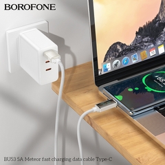 Cáp sạc nhanh 5A BOROFONE BU53 Type C (A-C) USB ra Type C chính hãng [BH 1 năm]