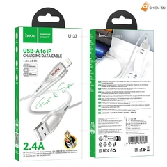 Cáp sạc nhanh 2.4A dây dù Hoco U133 usb ra Iphone chính hãng [BH 1 Năm]