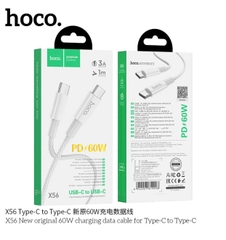 Cáp sạc nhanh 60w HOCO X56 (c-c) 2 đầu Type C ra Type C dây dù siêu đẹp [Bh 1 năm]