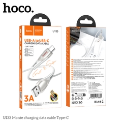 Cáp sạc nhanh 3A Hoco U133 usb ra Type C dây dù chính hãng [BH 1 Năm]