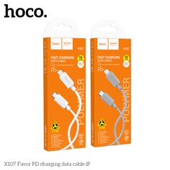 Cáp sạc nhanh 27w HOCO X107 (c-l) type c ra iphone lightning 1M chính hãng [BH 1 năm]