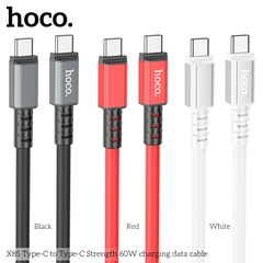 Cáp sạc nhanh 60w HOCO X85 (c-c) (2 đầu Type C) dây silicon chính hãng [BH 1 Năm]