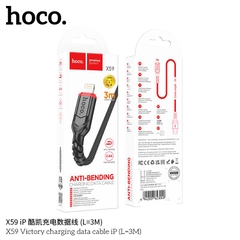 Cáp sạc nhanh lightning 3m HOCO X59 (usb ra iPhone 3 mét) chính hãng [BH 1 năm]