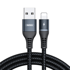 Cáp sạc nhanh iPhone REMAX RC-152i có led báo sạc đầy (usb ra iphone lightning) dây dù chính hãng [BH 1 năm]
