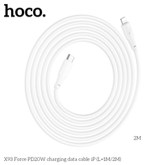 Cáp sạc nhanh 20w Hoco X93 2m (c-l) type c ra iphone lightning chính hãng [BH: 1 NĂM]