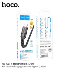 Cáp sạc nhanh type-c 3m HOCO X59 (usb ra typec 3 mét) chính hãng [BH 1 năm]