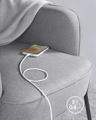 Cáp sạc nhanh Anker PowerLine III Flow 8662 SERIES 6 dài 0.9m dây silicon Type C ra Lightning iPhone (c-l) chính hãng [BH: 1 NĂM]