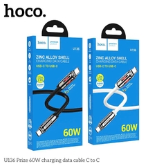 Cáp sạc nhanh 60w HOCO U136 (c-c) cáp 2 đầu type-c ra type c, dây silicon có đèn led báo sạc chính hãng [Bh 1 năm]