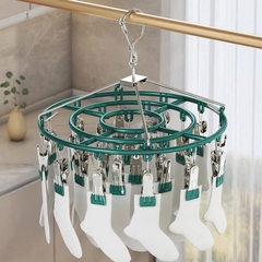Móc kẹp tròn phơi tất, khăn, đồ lót, đồ bé sơ sinh 24 kẹp inox [BH: None] 1l1