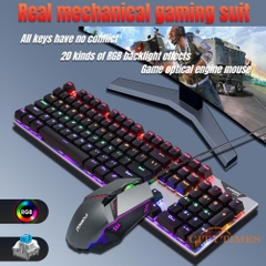 Combo bàn phím chuột cơ FOREV FV-609 chuyên game có led chính hãng [BH 1 năm] / pktn sale