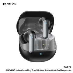 Tai nghe bluetooth REMAX TWS-12 tai TRUE WIRELESS chống ồn chủ động ANC+ENC chính hãng