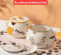 Thố sứ đựng mỡ có nắp 800ml [BH: None]
