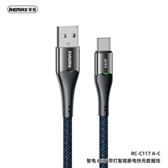 Cáp tự ngắt Remax rc-c117 type-c 66W 1,2m tích hợp đèn chính hãng [BH 1 năm]