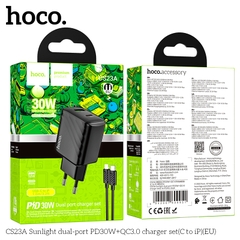 Bộ sạc nhanh 30W Hoco CS23A QC 3.0 c-l cổng Type-C ra Lightning chính hãng [BH 1 Năm]