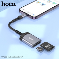 Jack chuyển, Đầu đọc thẻ nhớ HOCO Lighting UA25 iphone 2in1 chính hãng [BH: 1 NĂM]