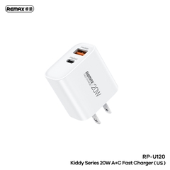 Cóc sạc nhanh 20w Remax RP-U120 US (1 cổng usb vs 1 cổng type-c) QC 3.0 PD20W chính hãng [BH 1 Năm]