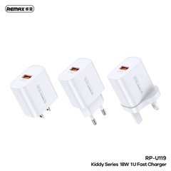 Cóc sạc nhanh 18w Remax RP-U119 US (CHÂN DẸP) 1 cổng usb chính hãng [BH: 1 NĂM]