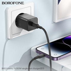 Cóc sạc nhanh 30w BOROFONE BN13 chính hãng 1 cổng Type C [BH 1 năm]