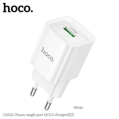 Cóc sạc nhanh 18w HOCO C145A EU QC3.0 1 cổng USB chính hãng [BH 1 năm]