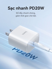 Cóc sạc nhanh 20w HOCO DMC5 1 cổng type-c PD chính hãng DM-C5 [BH 1 Năm]