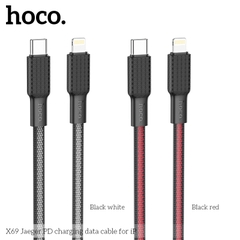 Cáp sạc nhanh 20w Hoco X69 (c-l 1m) PD cổng Type C ra iPhone Lightning bện dù siêu bền 1M chính hãng [BH 1 NĂM]