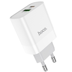 Cóc sạc nhanh 20w Hoco C80A EU 1 cổng usb QC3.0 vs 1 cổng typec PD cho iPhone 11 12 13 Pro Max chính hãng [BH 1 năm]