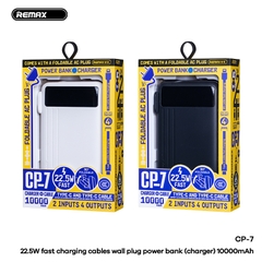 Pin sạc dự phòng REMAX CP-7 10000mAh sạc nhanh QC3.0+22.5w sạc kèm cáp tiện lợi