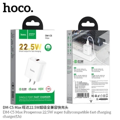 Cóc sạc nhanh 22.5W HOCO DM-C5 MAX cóc 1 cổng usb chính hãng [BH 1 Năm]