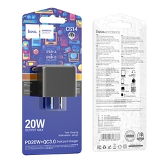Cóc sạc nhanh 20w Hoco CS14 1U1C (1 cổng usb vs 1 cổng type-c) Chính Hãng [BH 1 NĂM]
