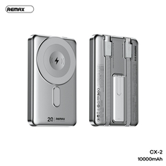 Pin sạc nhanh không dây 20w REMAX CX-2 10.000mAh dự phòng magnetic kèm cáp liền pin chính hãng [BH 1 Năm]